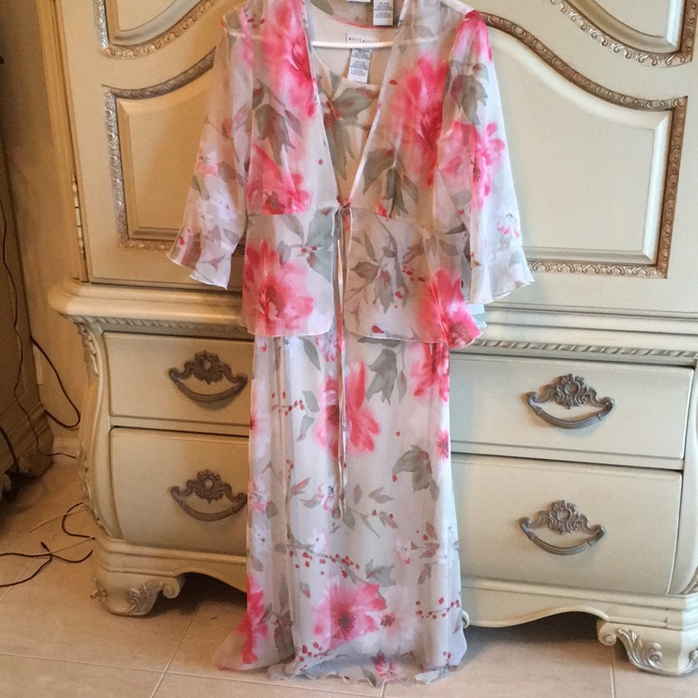 Maxi dress and jacket.